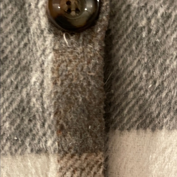 Plaid Button-Up Jacket - Brown and Gray - Picture 7 of 10